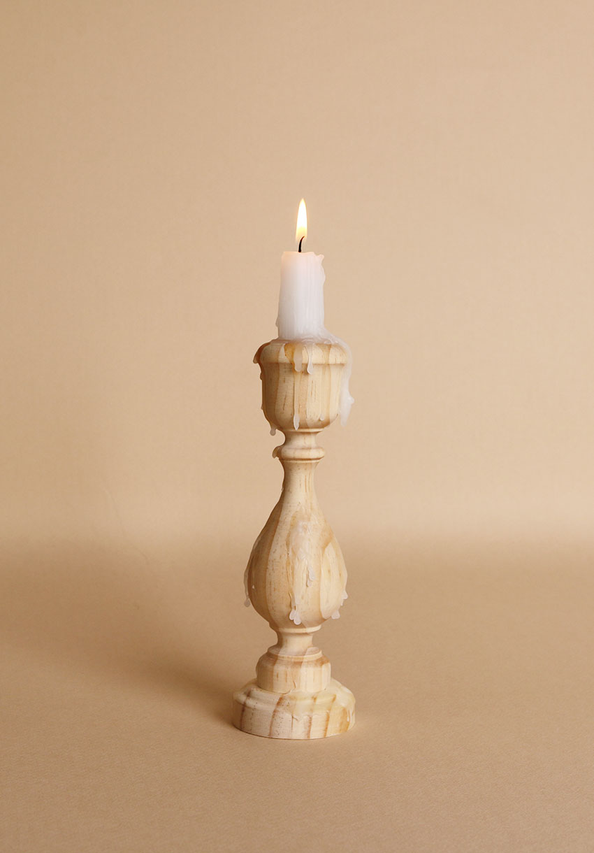 Wood Candle Holder