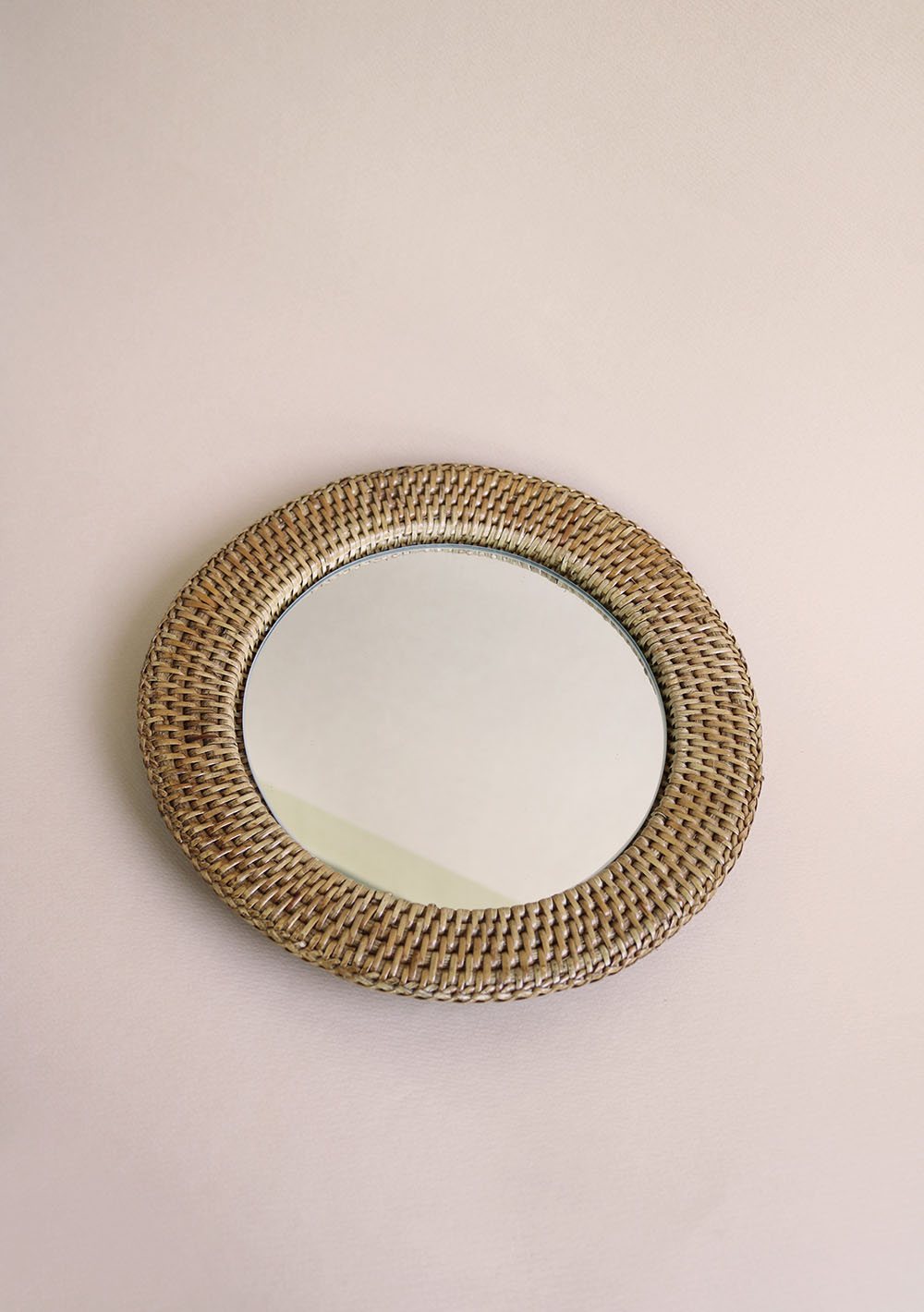 Rattan Circle Mirror