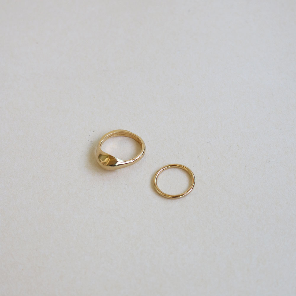 Select Ring 001 &quot;Plated Gold + Silver 925&quot;