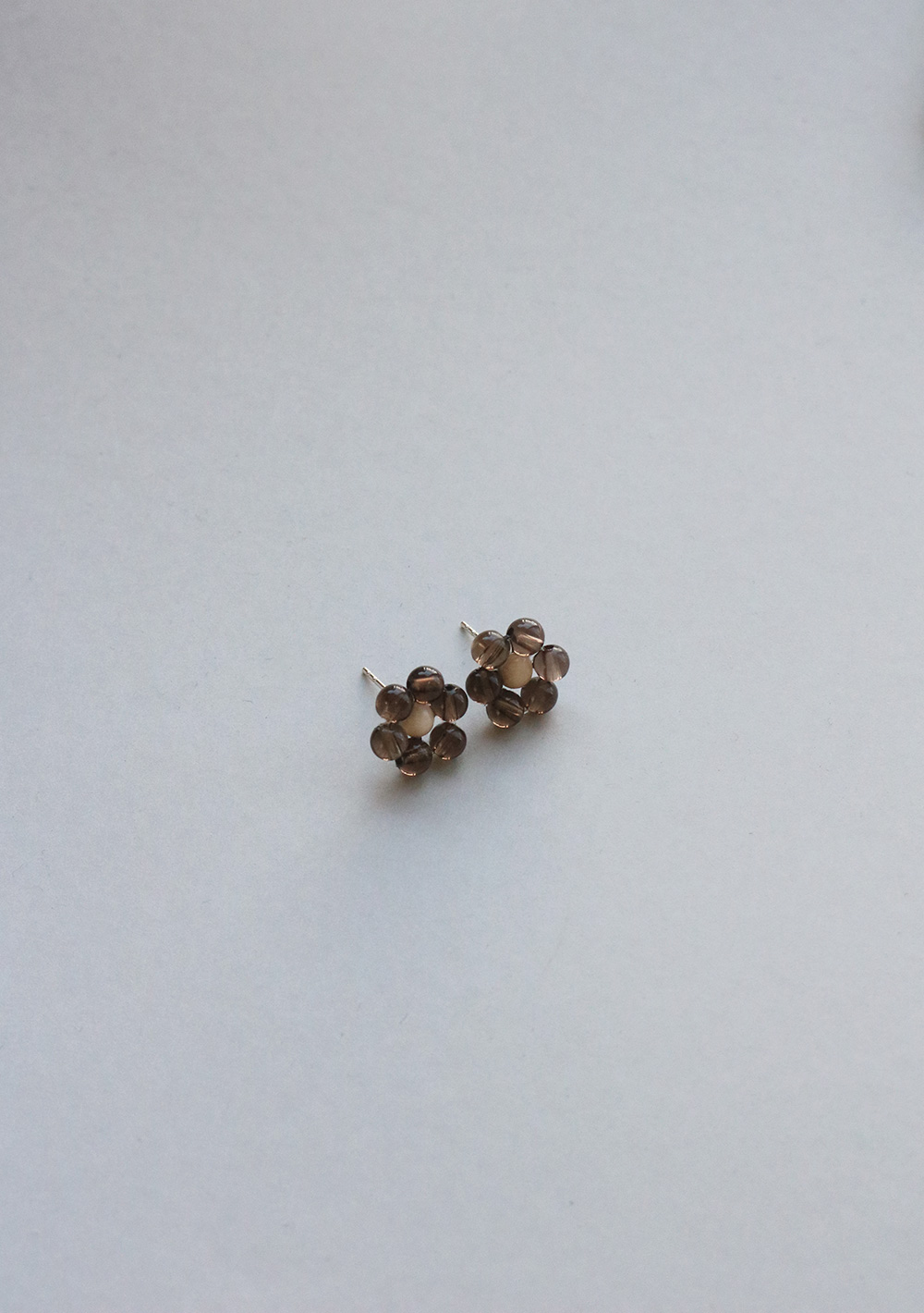 Remember,me Earring047 &quot;circle flower&quot;_ brown