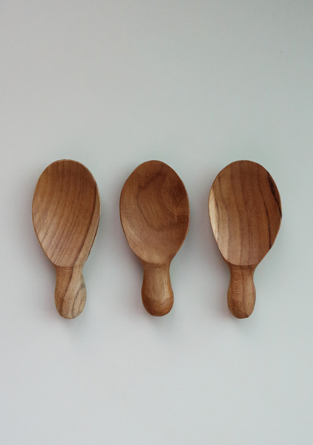 Oval wood spoon